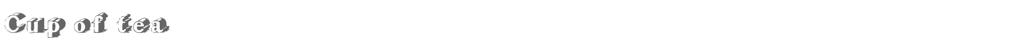 Sample characters Cup of Tea Font